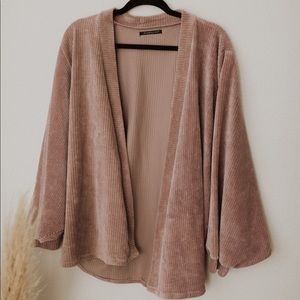 Anthropologie velvet ribbed cardigan